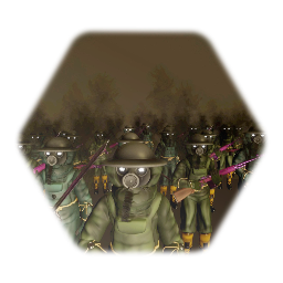 The soldiers from the dark army