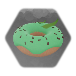 Mint and Chocolate Chip Donut