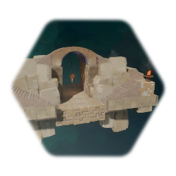 Ancient Temple Stone Bridge Overpass