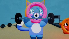 DONUT CAT TRIES TO WEIGHT LIFT TO BECOME STRONGER (ANIMATION)