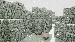 Minecraft realistic winter forest