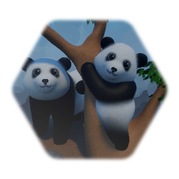 Baby Panda and Mama
