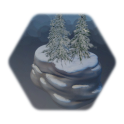Snow Rock w/ Trees