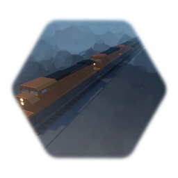 Diesel Freight Train W 3 Diesels