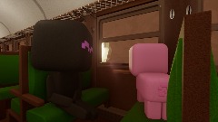 Lil Enderkid and Lil piggy on a Train