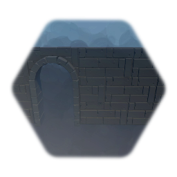 Block wall and archway