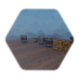 Barrels and crates