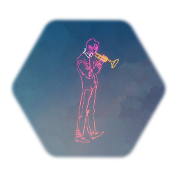 Trumpet Player Sticker