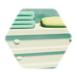 White Dresser with Towels and Pillow