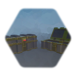 Black and Gold Chest / Container / Crate