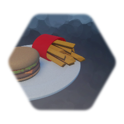 Double Cheeseburger with fries