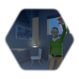 Stan lee in his office