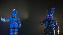 Stylized Nightmare bonnie vs fnaf 4 Nightmare bonnie.