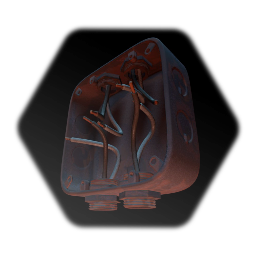 Rusty 2 Line Through Electric Junction Box