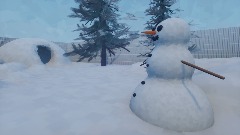 Snowflake + Winter Scene