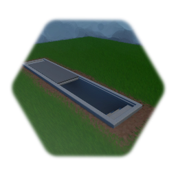 Underground Stairway and Surface Hatch with Grass