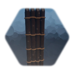 Tall wood fort section