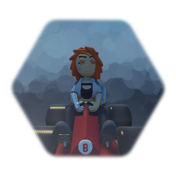 Belle in a go kart Meta runner racing 4