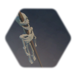 Skeleton on a spike