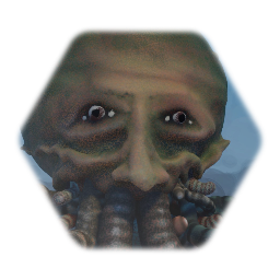 Floating orb alien head