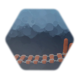 Pont suspendu en bois