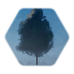 Messy connifer type tree