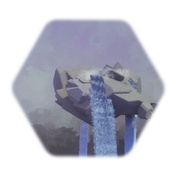 Large floating waterfall