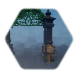 Working Gate with Sign