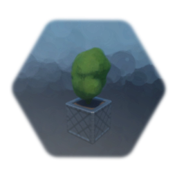 Bushy Plant in Planter - Decorative Metal