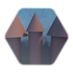 Castle wall with gaps