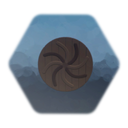 Shield - Wood - Spiral Crest