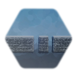 1 sculpt Brick Wall with snow
