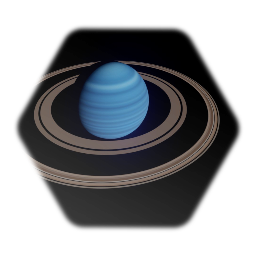 A random ice planet with rings