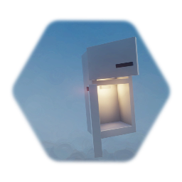 Low-Detail Refrigerator with Interior, Light & grabbable handl