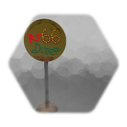 Rt. 66 (Or 666) Diner sign