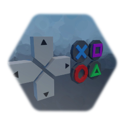 Interactive Low-poly PlayStation buttons