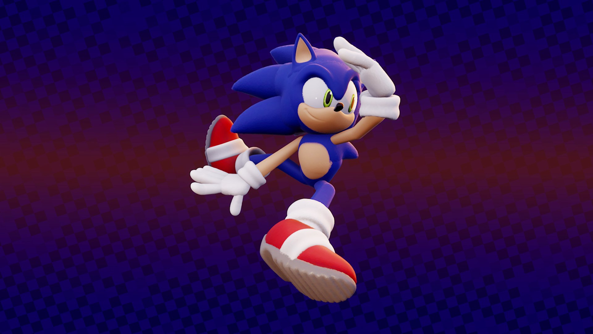 Modelo 3d De Red Sonic Free STL File Sonic From Sonic R 🎲