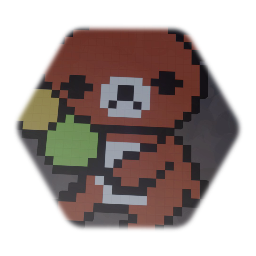 Teddy with Candy Stick (Pixel Art)