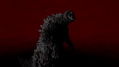 Ghost of Godzilla destroys a city
