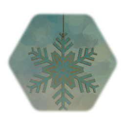 Cardboard Snowflake on String