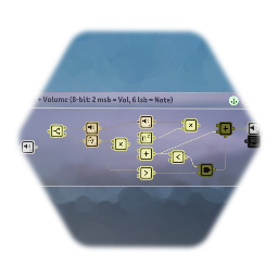Decode Volume + Note into Byte (8-bits)