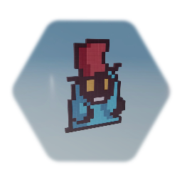 Blue Pixel Art Wizard