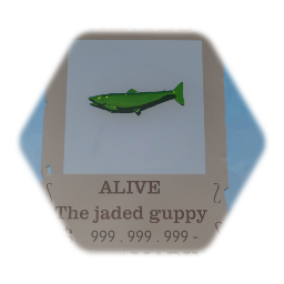 Wanted poster for the jaded guppy (prop)