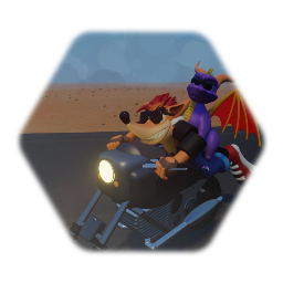 Biker Crash and Spyro