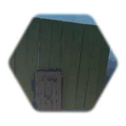 Barrière en bois avec porte / Wooden Fence with door