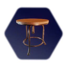 Round Modern Industrial End Table