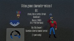 List of video game character voices i do
