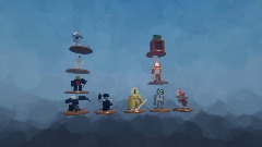 Dod characters as trophies or something