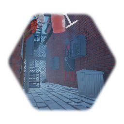 after Rainy night in the allyways