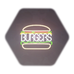 Neon Sign - Burgers